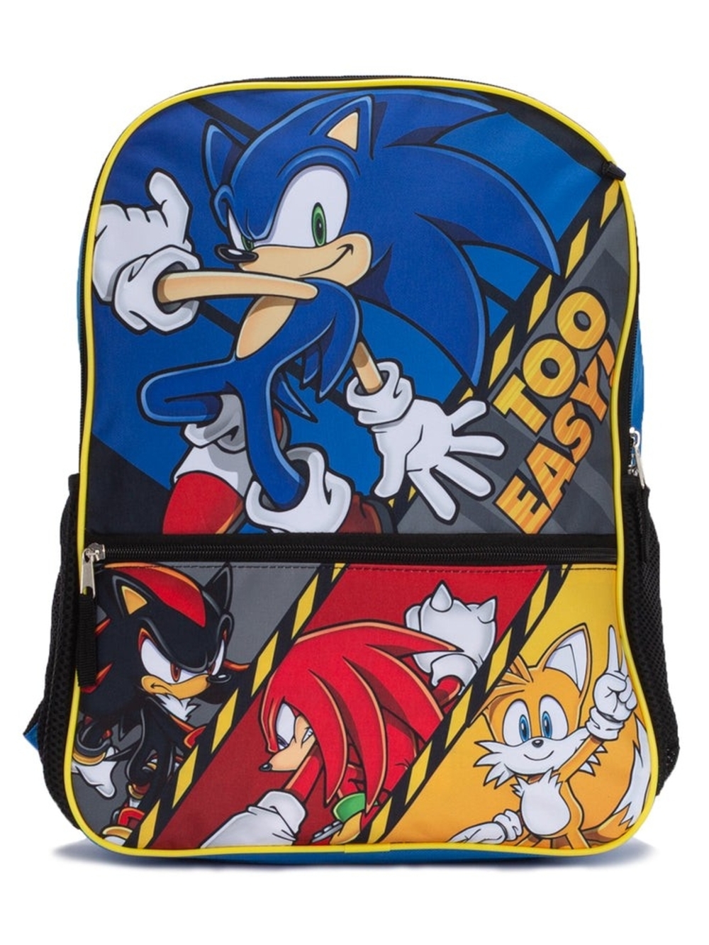 5pc Sonic Character Blue Kids Backpack Lunch Bag and Pouch Set